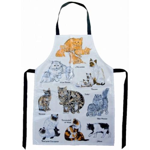 Forklæde med kattemotiv