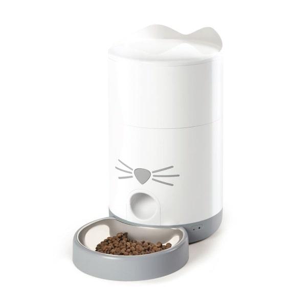 Catit Pixi Smart foderautomat med Wi-Fi-styring og lufttæt låg.