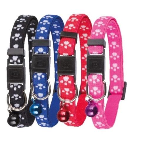 Trixie kattehalsbånd i nylon med klokke og Snap & Easy sikkerhedslås.