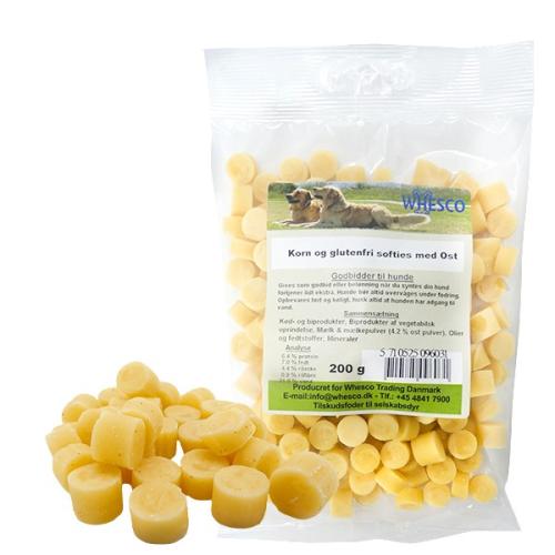 Whesco Softies med Ost. Bløde, lækre godbidder til din hund