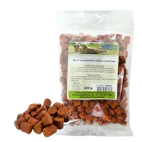 Whesco Softies med Lam. Bløde, lækre godbidder til din hund