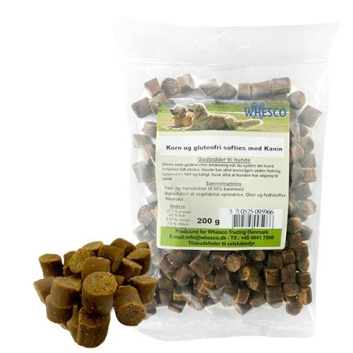 Whesco Softies med Kanin. Bløde, lækre godbidder til din hund