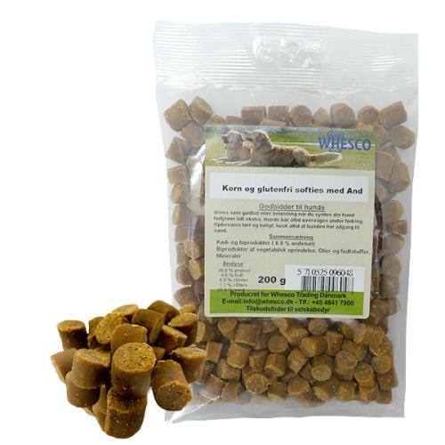 Whesco Softies med And. Bløde, lækre godbidder til din hund