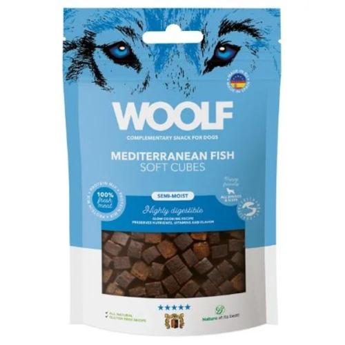 WOOLF Soft Cubes Mediteranean Fish. Små lækre Hundegodbidder