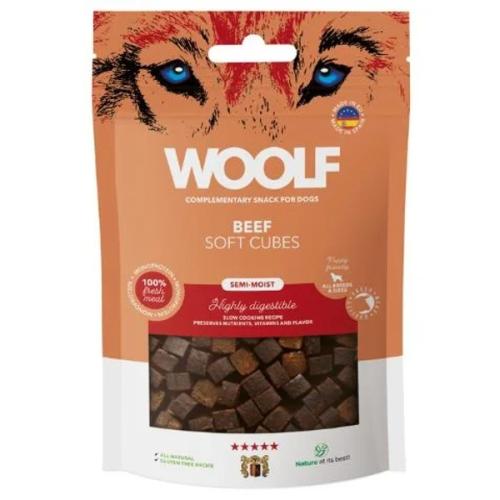 WOOLF Soft Cubes Beef. Hundegodbidder