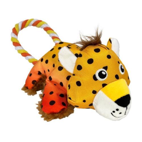 KONG Cozie Tuggz Cheetah – slidstærkt og sjovt