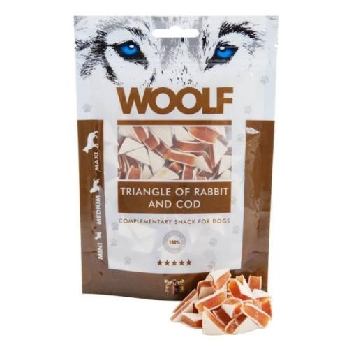 WOOLF Rabbit & Cod Triangle. Lækreste godbidder til hunde