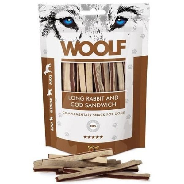 WOOLF Long Rabbit & Cod Sandwich. Lækreste godbidder til hunde