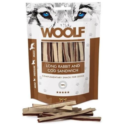 WOOLF Long Rabbit & Cod Sandwich. Lækreste godbidder til hunde