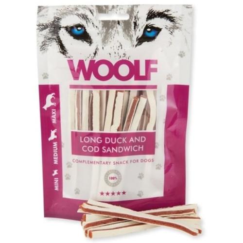 WOOLF Long Duck & Cod Sandwich. Lækreste godbidder til hunde