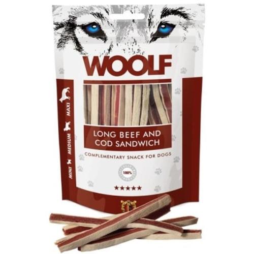 WOOLF Long Beef & Cod Sandwich. Lækreste godbidder til hunde