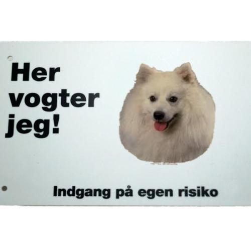 Her vogter jeg! Japansk Spids skilt