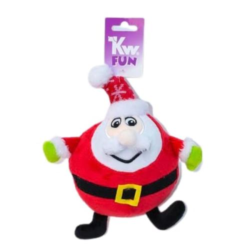 Tyk julemand med piv – Hundelegetøj fra KW (16 cm)