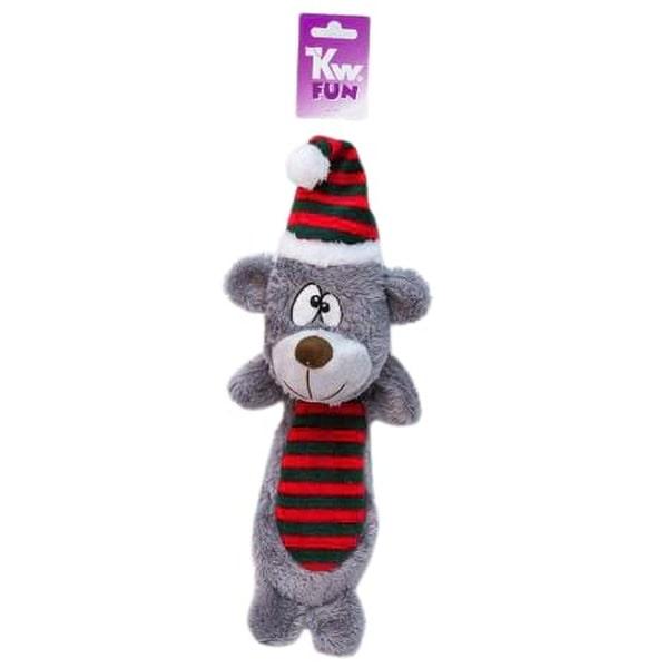 Udsultet julebamse med piv & knitre – Hundelegetøj fra KW (30 cm)