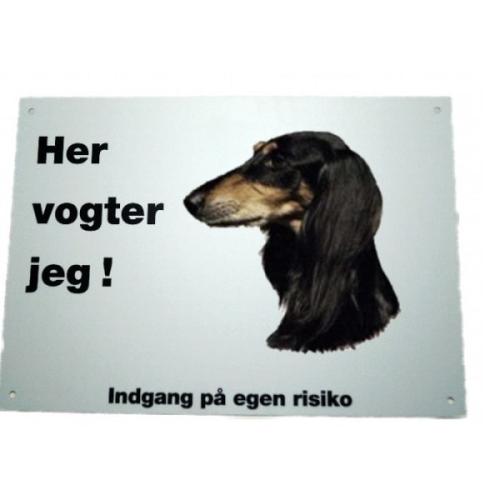 Her vogter jeg! Saluki skilt