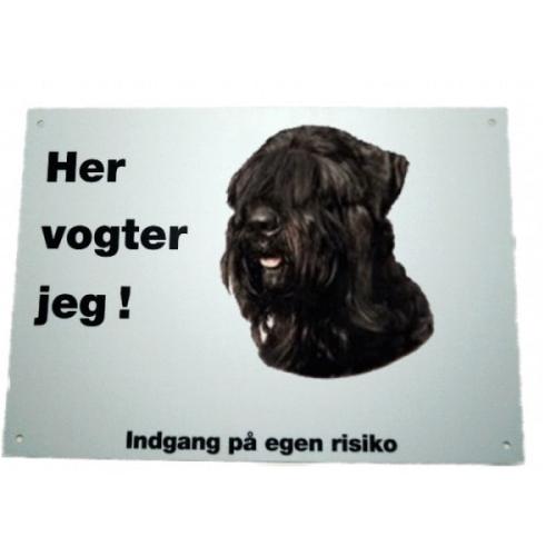 Her vogter jeg! Russisk Terrier skilt