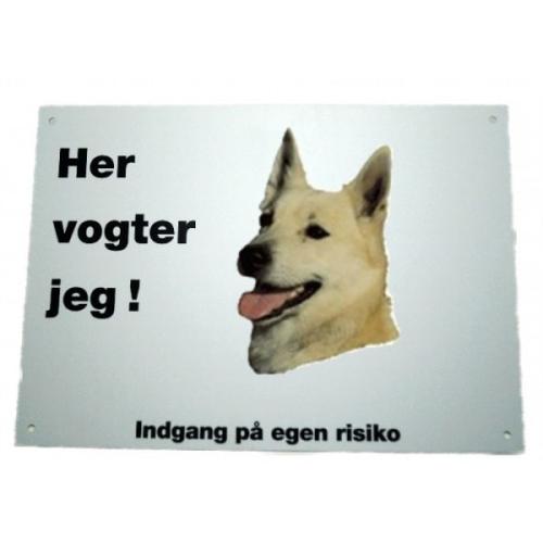 Her vogter jeg! Norsk Buhund skilt