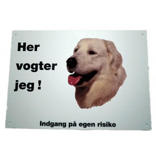Her vogter jeg! Kuvasz skilt