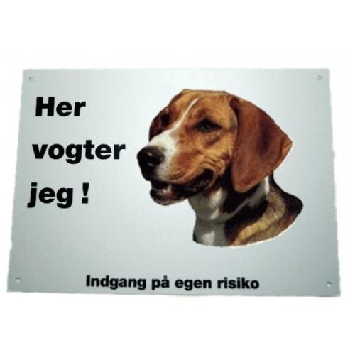 Her vogter jeg! Hamilton Støver skilt