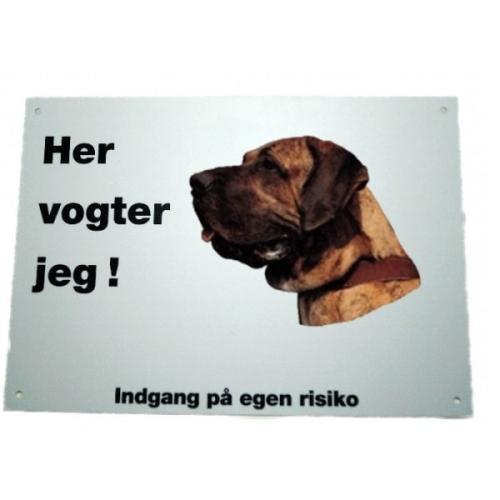 Her vogter jeg! Fila Brasileiro skilt