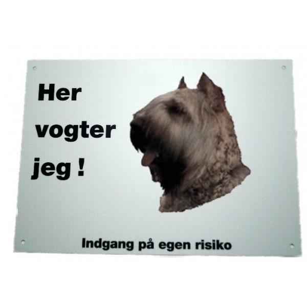 Her vogter jeg! Bouvier D. Flanders skilt