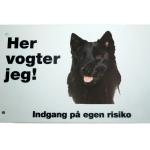 Her vogter jeg! Svensk Laphund skilt
