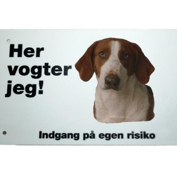 Her vogter jeg! Strelluf Drever Støver skilt