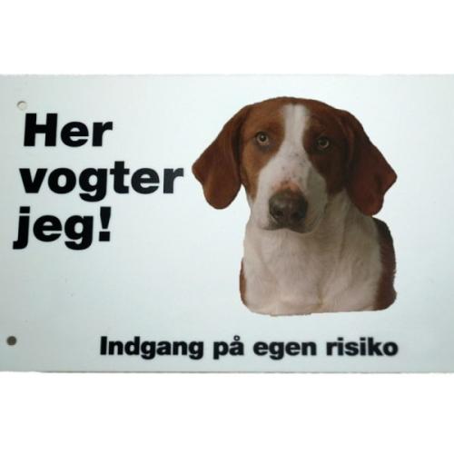 Her vogter jeg! Strelluf Drever Støver skilt