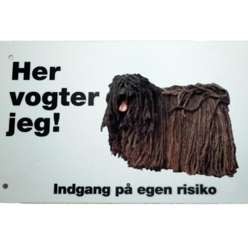 Her vogter jeg! Puli skilt