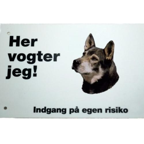 Her vogter jeg! Jæmthund skilt