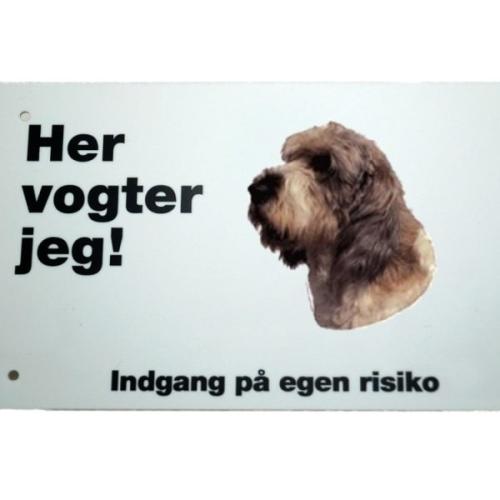 Her vogter jeg! Grand Basset Griffon skilt
