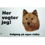 Her vogter jeg! Finsk Spids skilt