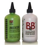 Nem og overskuelig mixerflaske til korrekt fortynding af hundeshampoo.