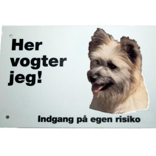 Her vogter jeg! Berger des Pyrénées skilt