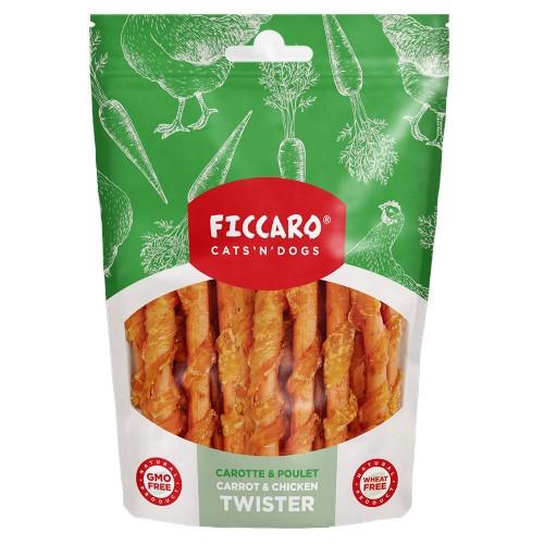 Ficcaro Carrot & Chicken Twister – Naturlige snacks til hunde