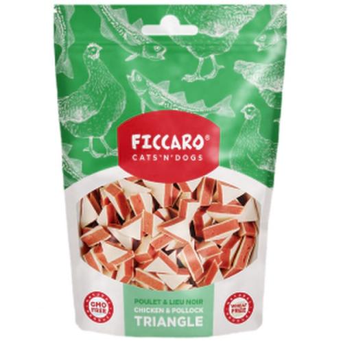 Ficcaro Chicken & Pollock Triangle – Naturlige snacks til hunde