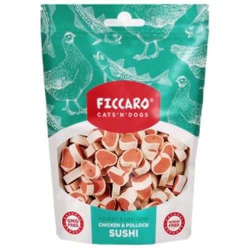 Ficcaro Chicken & Pollock Sushi – Naturlige godbidder til hunde