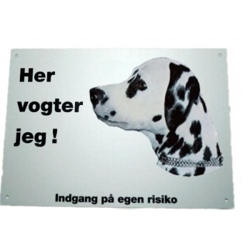 Her vogter jeg! Dalmatiner skilt