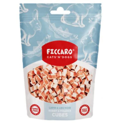 Ficcaro Rabbit & Pollock Cubes – Sund snack til hunde