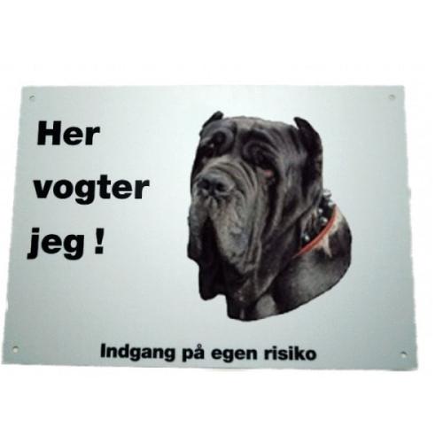 Her vogter jeg! Mastino Napolitano skilt