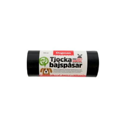  Høm Høm poser sort. 50 stk til gåturen