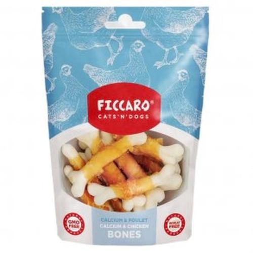 Ficcaro Calcium & Chicken Bones – Naturlige snacks til hunde