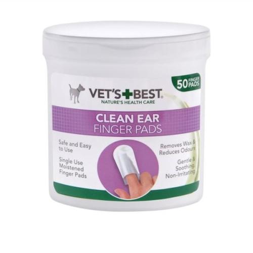 Vet's Best Øre Renseservietter – 50 stk. til skånsom og effektiv ørehygiejne.