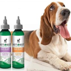 Vet's Best Ørerens og Øretørresæt – Naturlig pleje til hundens ører.
