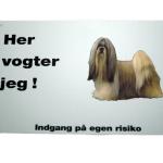 Her vogter jeg! Shih Tzu skilt