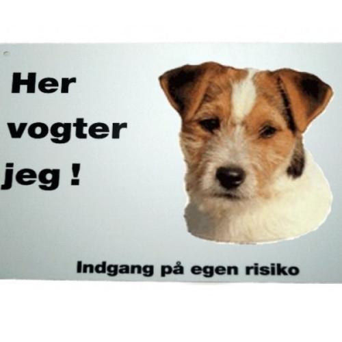 Her vogter jeg! Jack Russell skilt