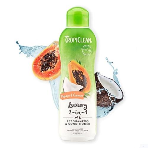 TropiClean Papaya Shampoo og Balsam i Én til kæledyr