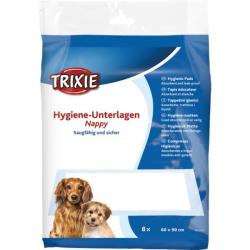 Pakke med 8 tisseunderlag – 60x90 cm til hvalpe, katte og inkontinens