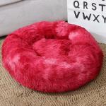 Rød Donut Seng fra Petstar – blød og fluffy seng til hunde i alle størrelser