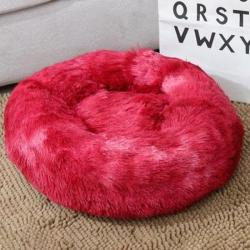 Rød Donut Seng fra Petstar – blød og fluffy seng til hunde i alle størrelser